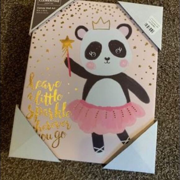 😊 3/$30 NEW 8x10 Canvas “leave a little sparkle wherever you go” - Picture 2 of 2